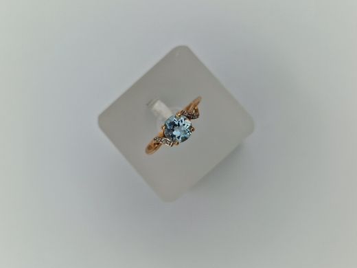 Zelta gredzens ar cirkoniju, 1.46 g, izm. 16