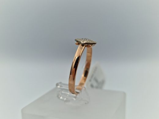 Zelta gredzens ar cirkoniju, 1.86 g, izm. 18