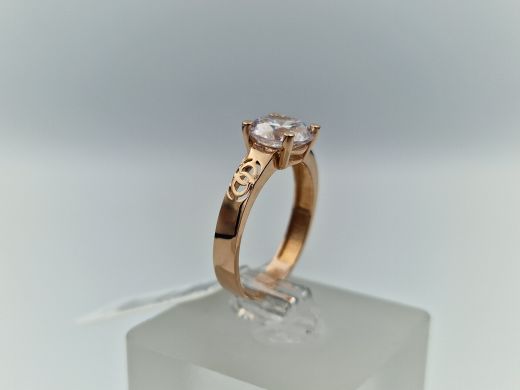 Zelta gredzens ar cirkoniju, 2.53 g, izm. 17.5