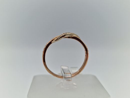 Zelta gredzens ar cirkoniju, 1.27 g, izm. 16.8