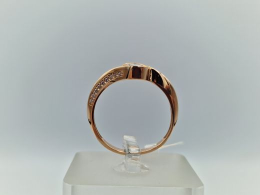 Zelta gredzens ar cirkoniju, 2.34 g, izm. 18.5