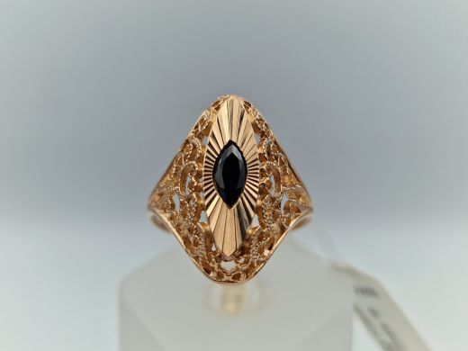 Zelta gredzens ar cirkoniju, 3.95 g, izm. 19