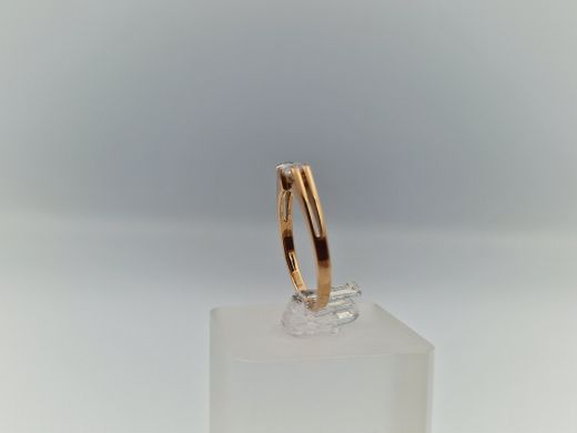 Zelta gredzens ar cirkoniju, 2.64 g, izm. 18.5