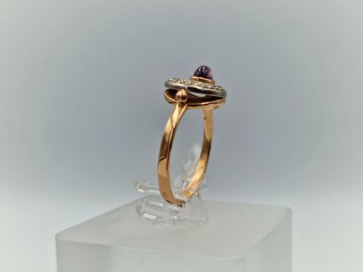 Zelta gredzens ar cirkoniju, 3.16 g, izm. 17.5