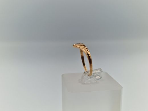 Zelta gredzens ar cirkoniju, 1.19 g, izm. 17.5