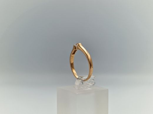 Zelta gredzens ar cirkoniju, 1.55 g, izm. 16.5