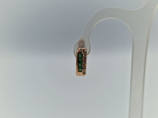 Zelta auskari ar briljantu, 3.14 g