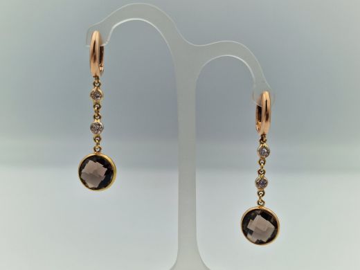 Zelta auskari ar cirkoniju, 4.58 g