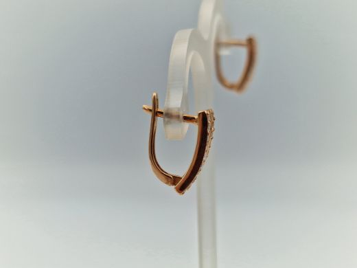 Zelta auskari ar cirkoniju, 2.37 g