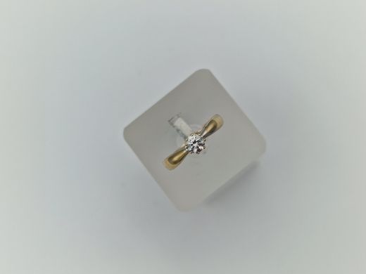 Zelta gredzens ar cirkoniju, 1.54 g, izm. 16.5