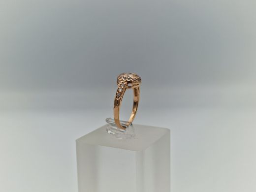 Zelta gredzens ar cirkoniju, 2.82 g, izm. 18