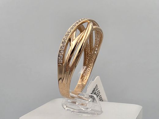 Gold ring with zircon, 2.73 g, size 20.5