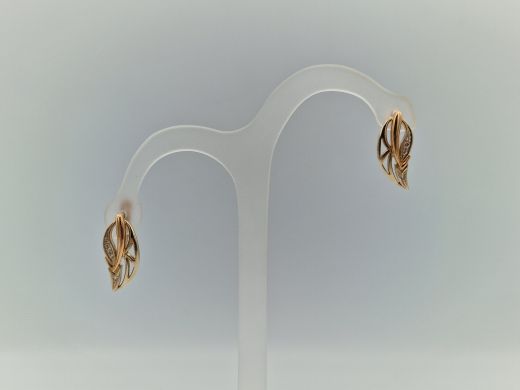 Zelta auskari ar cirkoniju, 3.88 g