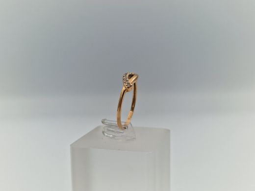 Zelta gredzens ar cirkoniju, 1.37 g, izm. 17.5