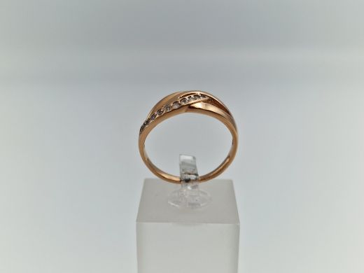 Zelta gredzens ar cirkoniju, 2.43 g, izm. 16.5