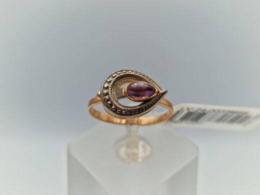 Zelta gredzens ar cirkoniju, 3.16 g, izm. 17.5