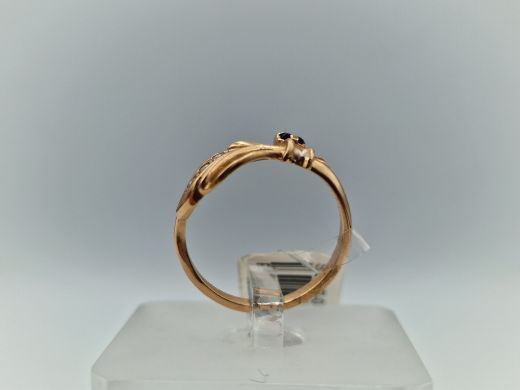 Zelta gredzens ar cirkoniju, 2.02 g, izm. 16.5