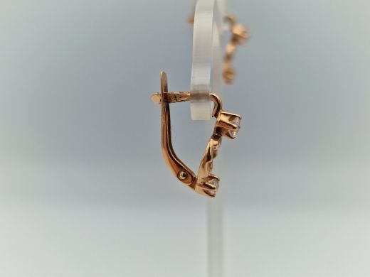 Zelta auskari ar cirkoniju, 2.67 g