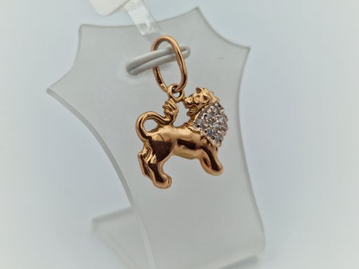 Zelta kulons ar cirkoniju, 2.49 g