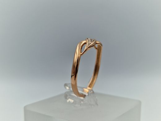 Zelta gredzens ar cirkoniju, 1.39 g, izm. 18