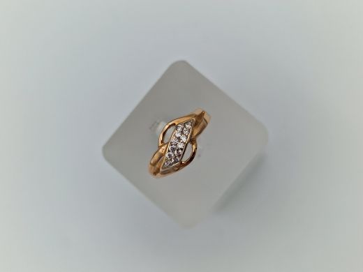 Zelta gredzens ar cirkoniju, 2.03 g, izm. 16