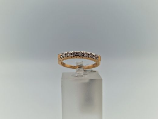 Zelta gredzens ar cirkoniju, 2.48 g, izm. 17