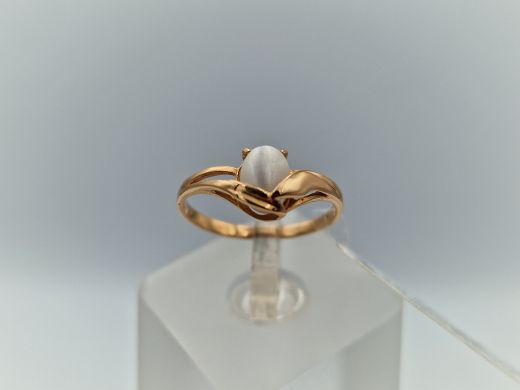 Zelta gredzens ar cirkoniju, 1.35 g, izm. 16.5