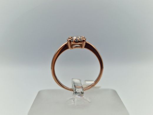 Золотое кольцо с цирконом, 1.93 г, разм. 16