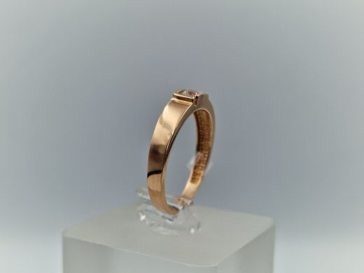 Zelta gredzens ar cirkoniju, 2.79 g, izm. 18.5