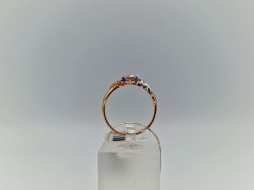 Zelta gredzens ar cirkoniju, 1.46 g, izm. 17
