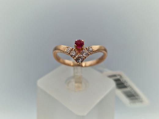 Zelta gredzens ar cirkoniju, 2.52 g, izm. 17.5