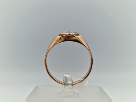 Zelta gredzens ar cirkoniju, 2.47 g, izm. 18