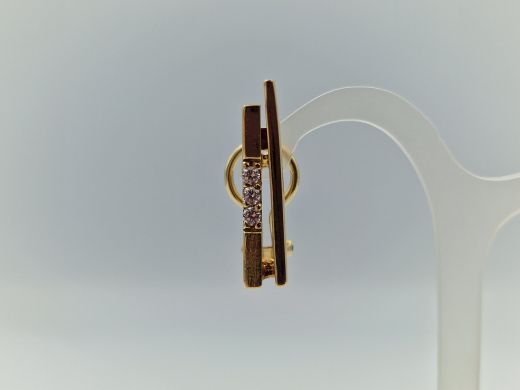 Zelta auskari ar cirkoniju, 6.63 g