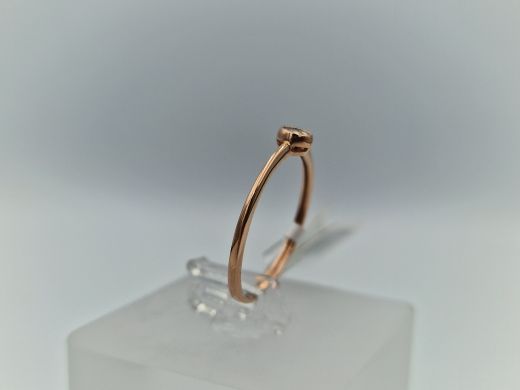 Zelta gredzens ar briljantu, 0.9 g, izm. 17