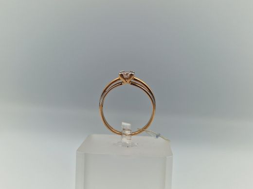 Zelta gredzens ar cirkoniju, 2.04 g, izm. 18