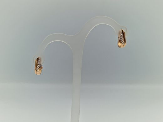 Zelta auskari ar cirkoniju, 2.7 g