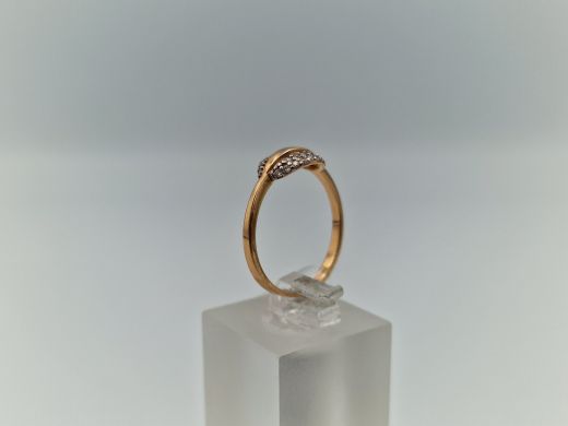 Zelta gredzens ar cirkoniju, 1.72 g