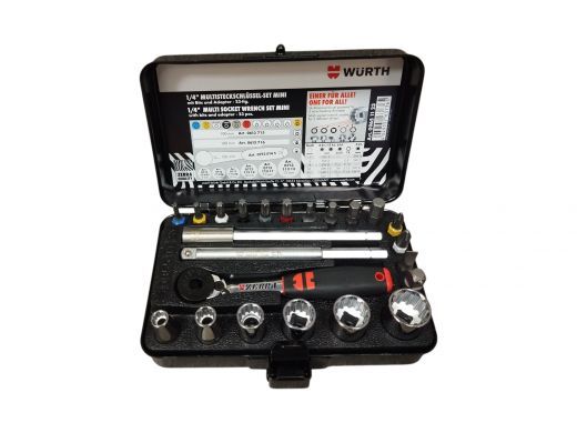 Wurth 1/4 Multi Socket Wrench Set Mini
