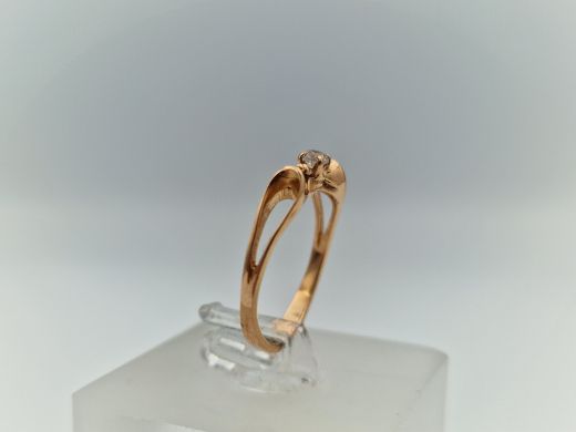 Zelta gredzens ar cirkoniju, 1.75 g, izm. 15.8