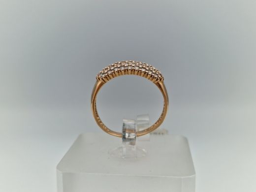 Zelta gredzens ar cirkoniju, 2.47 g, izm. 16.5