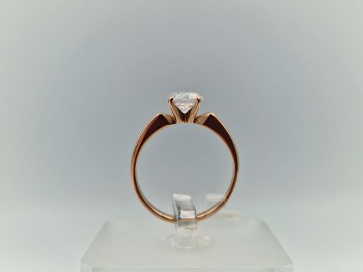 Zelta gredzens ar cirkoniju, 1.64 g, izm. 15.5