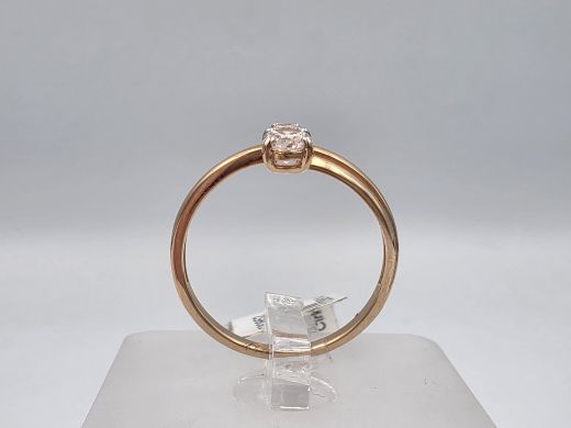 Zelta gredzens ar cirkoniju, 1.46 g, izm. 16.5