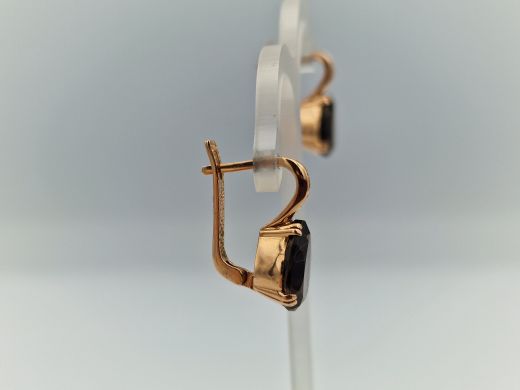 Золотые серьги с цирконом, 4.71 г