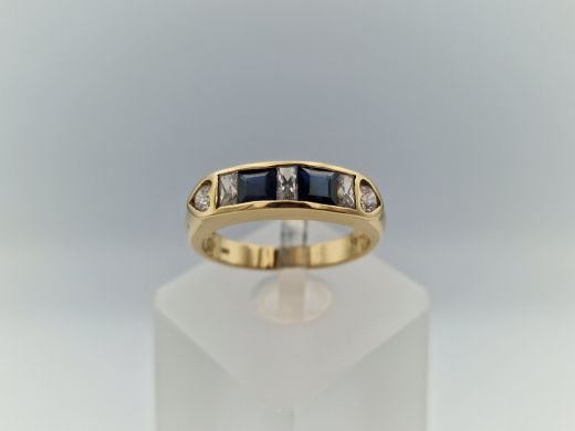 Zelta gredzens ar cirkoniju, 3.85 g, izm. 17.5