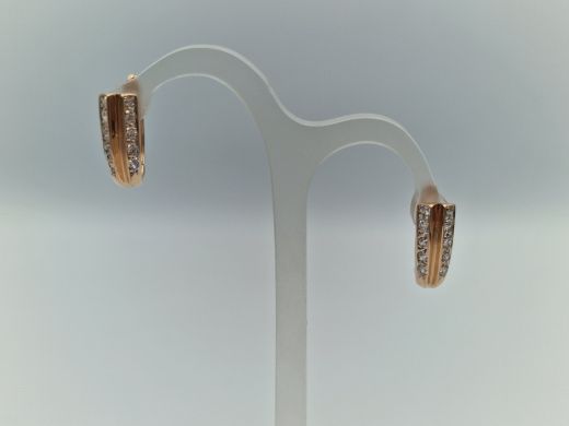 Zelta auskari ar cirkoniju, 3.31 g