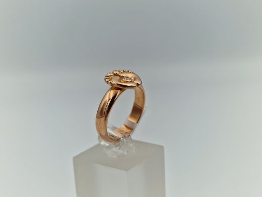 Zelta gredzens ar briljantu, 4.51 g, izm. 17