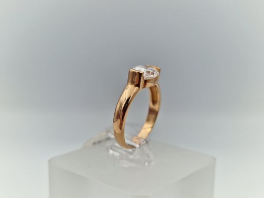 Zelta gredzens ar cirkoniju, 2.36 g, izm. 15.5