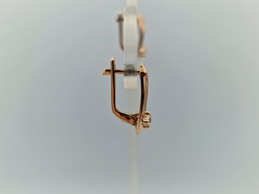 Aukso auskarai su cirkonisu, 2.02 g