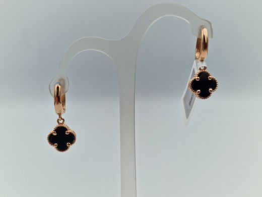 Zelta auskari ar halcedonu, 2.25 g