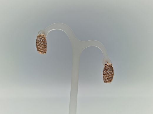 Золотые серьги с цирконом, 2.9 г